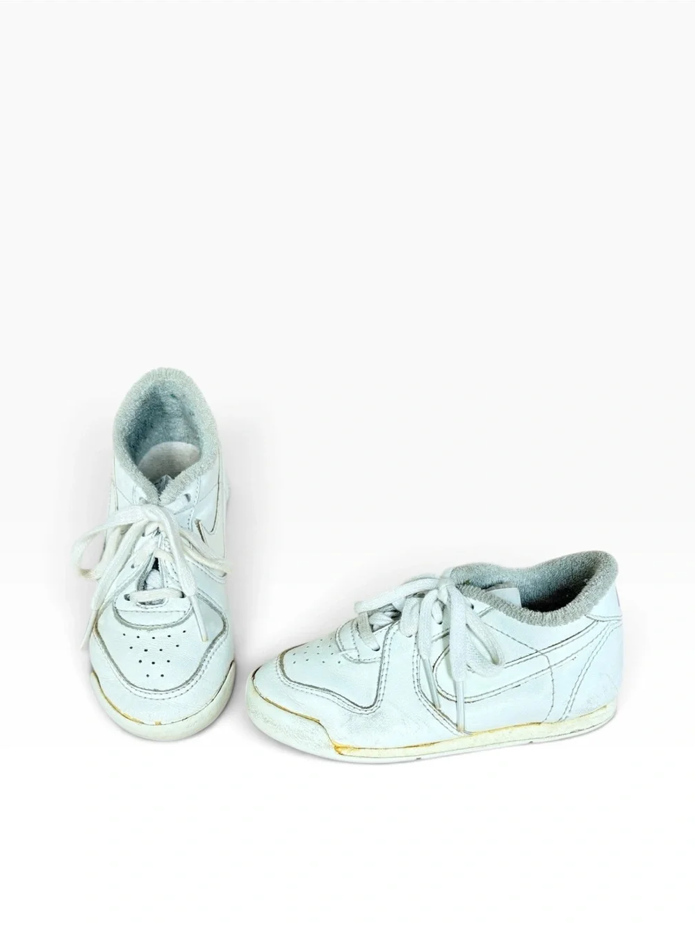 Nike White Leather Scoots Sneakers Vintage 1982 Boy Girl Toddler Size 7.5